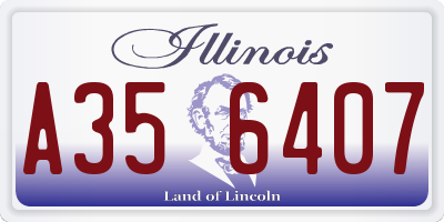 IL license plate A356407