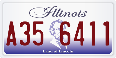IL license plate A356411