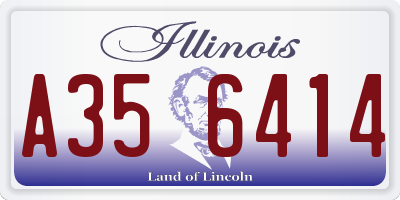 IL license plate A356414