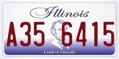 IL license plate A356415