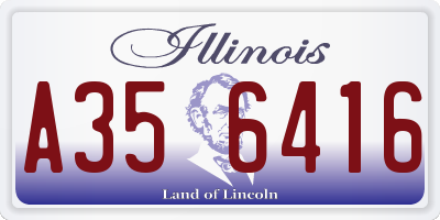 IL license plate A356416