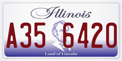 IL license plate A356420
