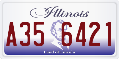 IL license plate A356421