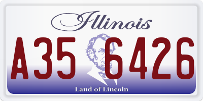 IL license plate A356426