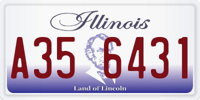 IL license plate A356431
