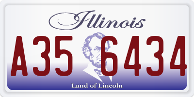 IL license plate A356434