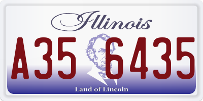 IL license plate A356435