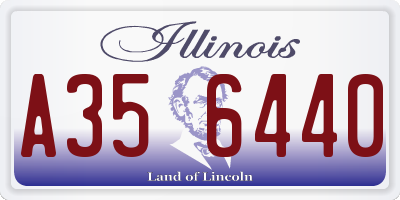 IL license plate A356440