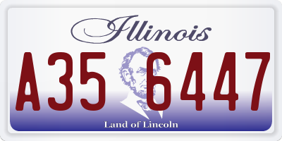 IL license plate A356447