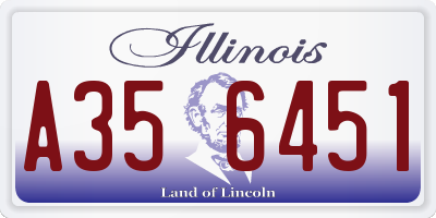 IL license plate A356451