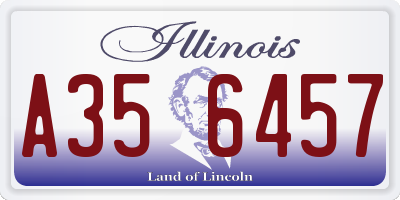 IL license plate A356457