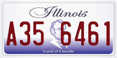 IL license plate A356461
