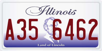 IL license plate A356462