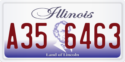 IL license plate A356463