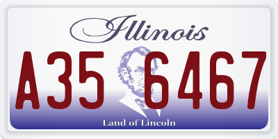 IL license plate A356467