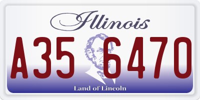 IL license plate A356470
