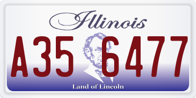IL license plate A356477