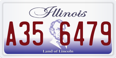 IL license plate A356479