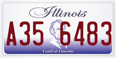 IL license plate A356483