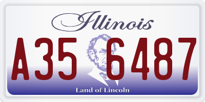 IL license plate A356487