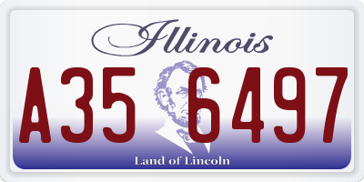 IL license plate A356497