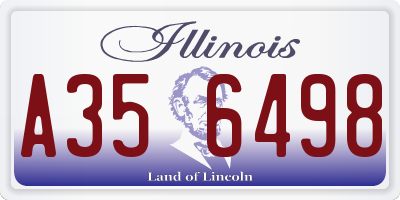 IL license plate A356498