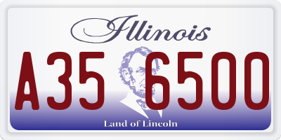 IL license plate A356500