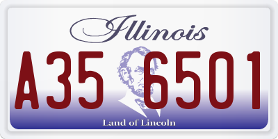 IL license plate A356501