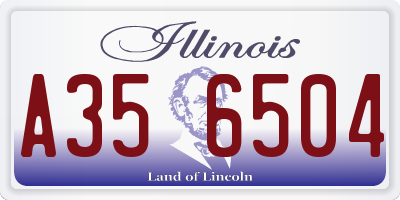 IL license plate A356504