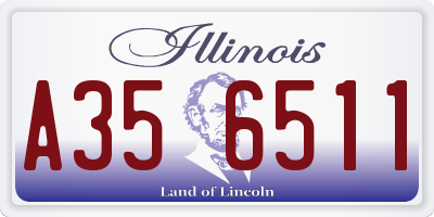 IL license plate A356511
