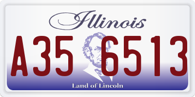 IL license plate A356513