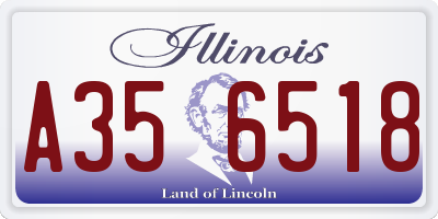 IL license plate A356518