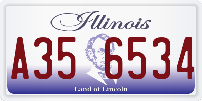 IL license plate A356534