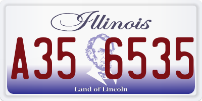IL license plate A356535