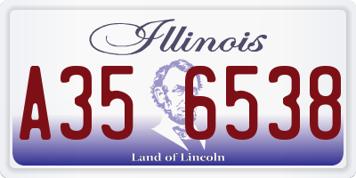 IL license plate A356538