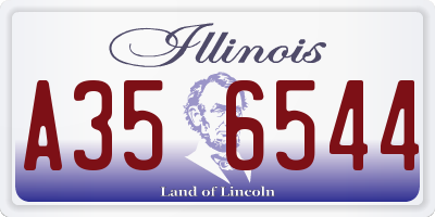 IL license plate A356544