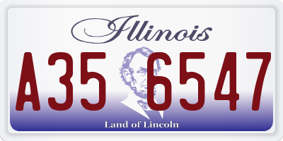 IL license plate A356547