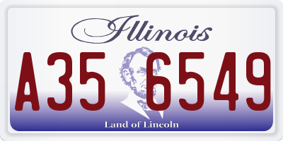 IL license plate A356549