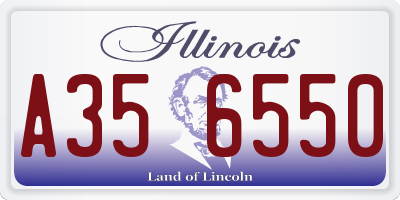 IL license plate A356550