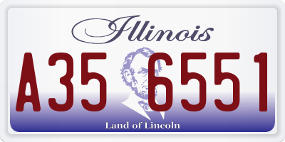 IL license plate A356551