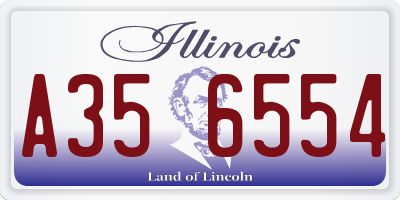 IL license plate A356554