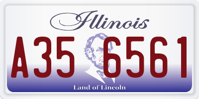 IL license plate A356561