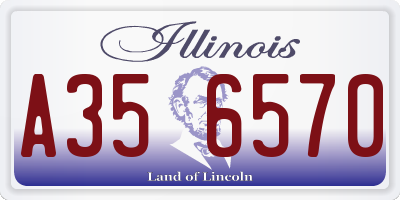 IL license plate A356570