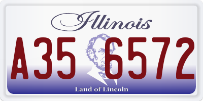 IL license plate A356572