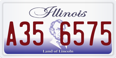 IL license plate A356575