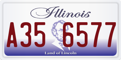 IL license plate A356577