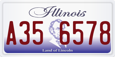 IL license plate A356578