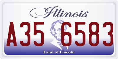 IL license plate A356583