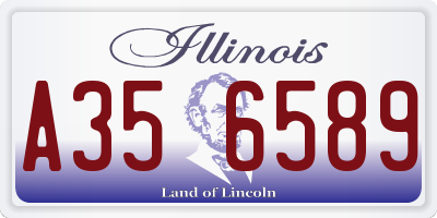 IL license plate A356589