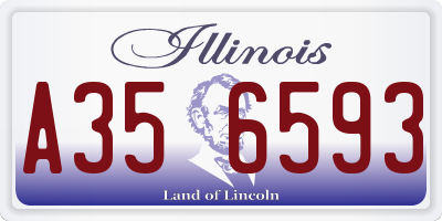 IL license plate A356593